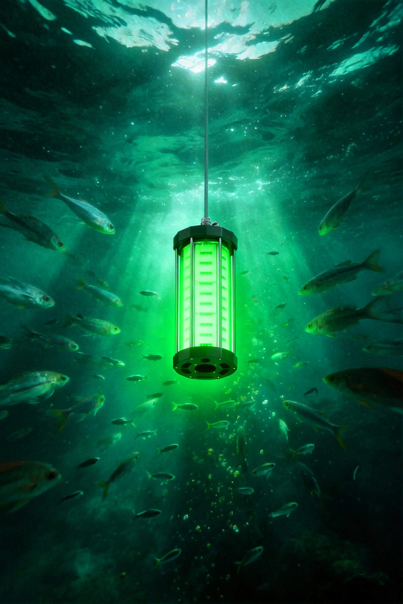 Green LED Fishing Light Underwater Attracting Bait Fish for Night Fishing