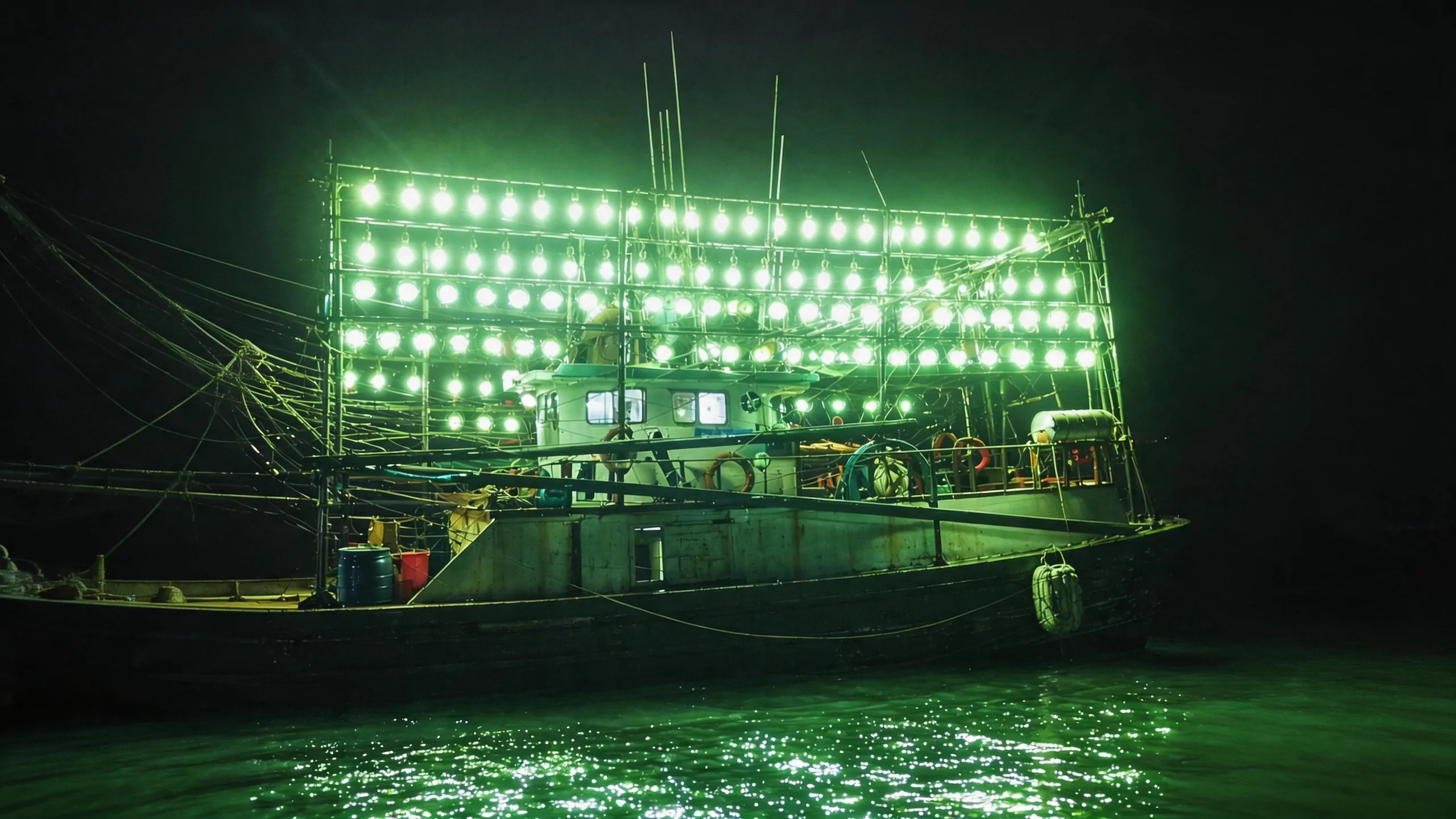 1000W LED fishing light night fishing effect