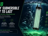 IP68 waterproof submersible LED fishing light designed for freshwater and saltwater fishing