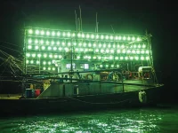 1000W LED fishing light night fishing effect